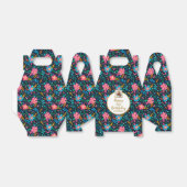 カラフルなワイルドフラワー、カスタムフォト、誕生日 フェイバーボックス (折り畳みなし)