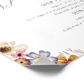 カラフルなワイルドフラワー | シグネチャードリンク サイン (角)