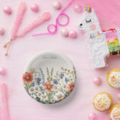 カラフルなワイルドフラワー ペーパーボウル (パーティー)