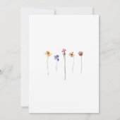 カラフルなワイルドフラワー 5歳誕生日パーティー 招待状 (裏面)