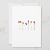 カラフルなワイルドフラワー 6歳の誕生日パーティー 招待状 (裏面)