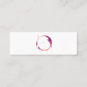 カラフルなワインのシミ スキニー名刺 (裏面)