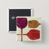 カラフルなワイン 缶バッジ (正面&裏面)