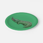 カラフルなワニの紙皿 ペーパープレート (アングル)