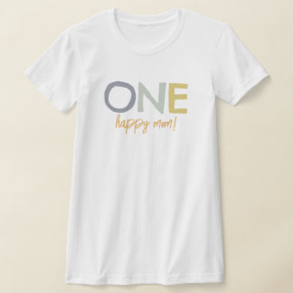 カラフルなワン ハッピー ママの誕生日Tシャツ Tシャツ