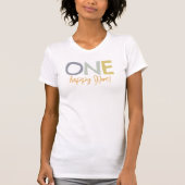 カラフルなワン ハッピー ママ 誕生日Tシャツ Tシャツ (正面)