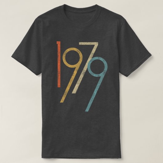 カラフルなヴィンテージのグラフィック1979年の第40誕生日 Tシャツ (デザイン正面)