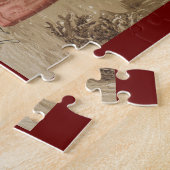 カラフルなヴィンテージのピンクのクリスマスの天使のパズル ジグソーパズル (側面)