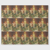 カラフルなヴィンテージのホワイトクリスマスの天使のギフトの紙 ラッピングペーパー (フラット)