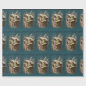 カラフルなヴィンテージの出生場面ギフトの紙 ラッピングペーパー (フラット)