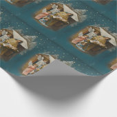 カラフルなヴィンテージの出生場面ギフトの紙 ラッピングペーパー (角)