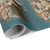 カラフルなヴィンテージの出生場面ギフトの紙 ラッピングペーパー (ロールコーナー)