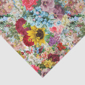 カラフルなヴィンテージの花柄のティッシュペーパー 薄葉紙 (詳細)