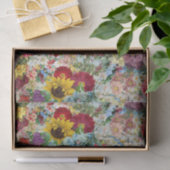 カラフルなヴィンテージの花柄のティッシュペーパー 薄葉紙 (ギフト)