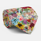 カラフルなヴィンテージの花柄 ネクタイ (ロール)