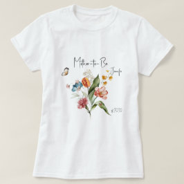 カラフルなヴィンテージの花模様、ママになるためのベビーシャワー Tシャツ