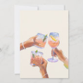 カラフルなヴィンテージコックテイルで乾杯!卒業パーティー 招待状 (裏面)