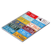 カラフルなヴィンテージ米国のナンバープレートのノートV1 ノートブック (左側)