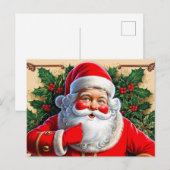 カラフルなヴィンテージ クリスマス サンタクロース (正面/裏面)