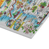 カラフルなヴィンテージ ミシガン州の地図  カッティングボード (角)
