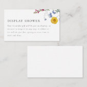 カラフルなヴィンテージ ワイルドフラワー ディスプレイ シャワー エンクロージャーカード (正面/裏面)