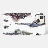 カラフルな七つの海の貝 iPhoneケース (裏面横)