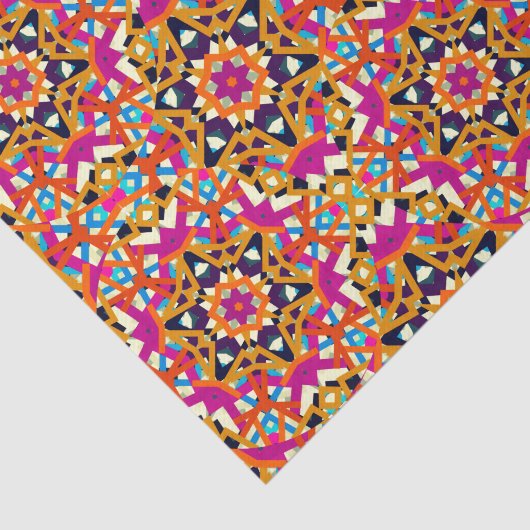 カラフルな万華鏡のように千変万化するパターンのすべての行事のティッシュペーパー 薄葉紙 (詳細)