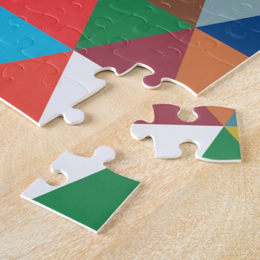 カラフルな万華鏡のように千変万化するパターンのパターン(の模様が)あるなジグソーパズル ジグソーパズル (側面)