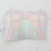 カラフルな三色猫 グラフィックアーツ カード (内部)