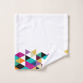 カラフルな三角形のデザイン バスタオルセット (ウォッシュタオル)