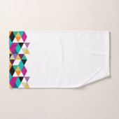 カラフルな三角形のデザイン バスタオルセット (ハンドタオル)