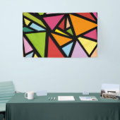 カラフルな三角形のパターン3 横断幕 (トレードショー)