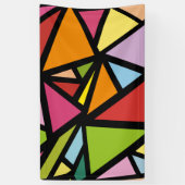 カラフルな三角形のパターン3 横断幕 (縦)