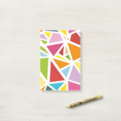 カラフルな三角形のパターン4 ポストイット (デスク上)