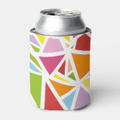 カラフルな三角形のパターン4 缶クーラー (缶正面)