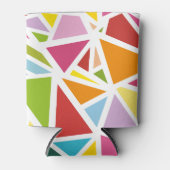 カラフルな三角形のパターン4 缶クーラー (正面)