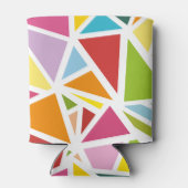 カラフルな三角形のパターン4 缶クーラー (裏面)