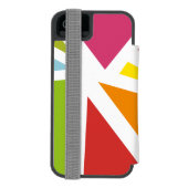 カラフルな三角形のパターン4 INCIPIO iPhoneウォレットケース (フォリオ裏面)