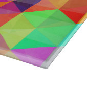 カラフルな三角形の多角形パターン カッティングボード (角)