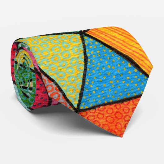 カラフルな三角形 ネクタイ (ロール)