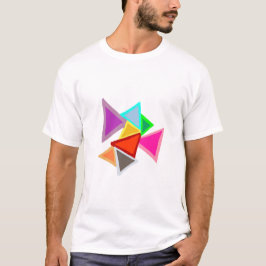 カラフルな三角形  Tシャツ