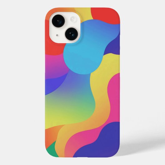 カラフルな不定形の形 Case-Mate iPhoneケース (裏面)