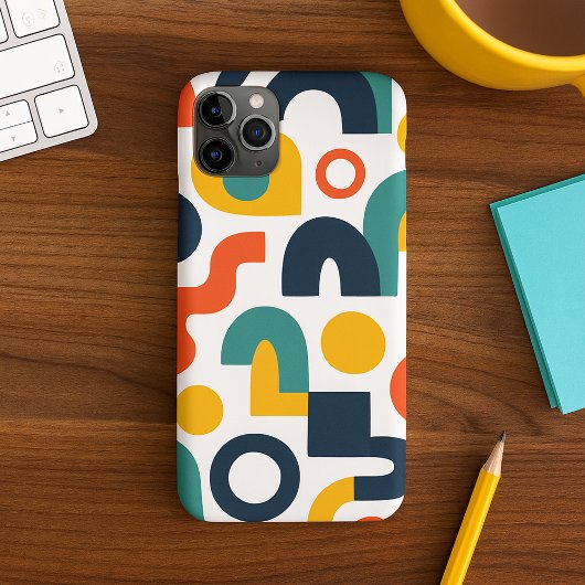 カラフルな不定形の芸術的パターン Case-Mate iPhoneケース