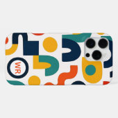 カラフルな不定形の芸術的パターン iPhoneケース (裏面横)