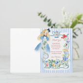 カラフルな不思議の国のアリス 誕生日 サンキューカード (スタンド正面)