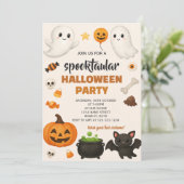 カラフルな不気味なお祝い 招待状 (スタンド正面)