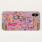 カラフルな世界パターン Case-Mate iPhoneケース (裏面(横))