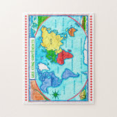 カラフルな世界地図 11x14 ポストカード ジグソーパズル (縦)