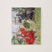 カラフルな中世馬上槍試合 ジグソーパズル (縦)