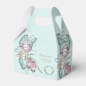 カラフルな中国のランタンとリボンのテーマ フェイバーボックス (裏面サイド)